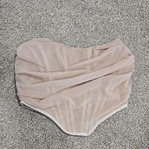 Princess Polly Beige Crop Top Size 6